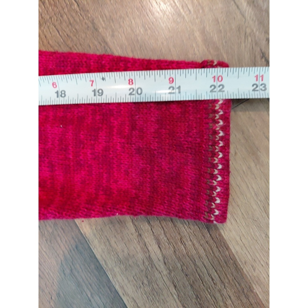 Tiara Vintage Fair Isle Zip Up Knit Sweater Dark Pink Size L - Picture 6 of 7